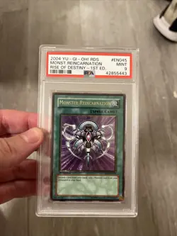 Yugioh Monster Reincarnation RDS-EN045 Ultimate Rare PSA 9 1st Edition - Image 1