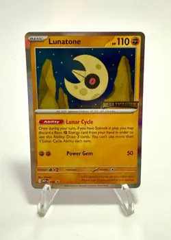 Lunatone #004 (Prerelease) Stamped Promo - Pokemon TCG Mega Evolution - Image 1