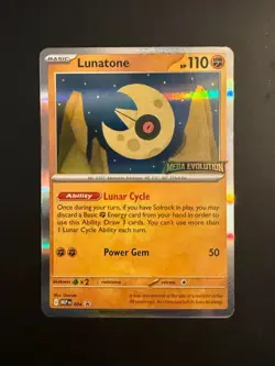 Lunatone #004 (Prerelease) Stamped Promo - Pokemon TCG Mega Evolution - Image 2