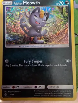 Pokemon Alolan Meowth 8/12 McDonald's 2017 - Image 1
