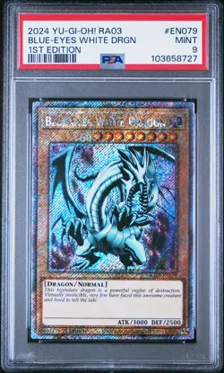 2024 YU-GI-OH! RA03-QUARTER CENTURY BONANZA #EN079 BLUE-EYES WHITE DRAGON PSA 9 - Image 1