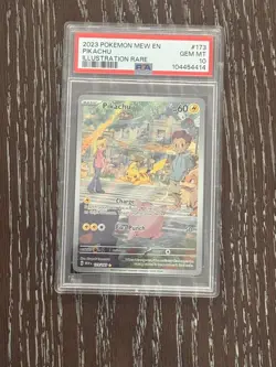 Pokemon TCG Scarlet & Violet Pikachu Illustration Card 173/165 English Psa 10 - Image 1