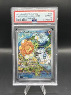 Pokemon Castform Sunny Form 195/191 Surging Sparks Illustration Rare Holo PSA 10 - Image 1