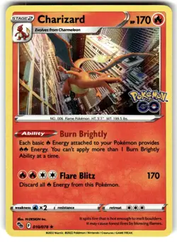 Charizard Holofoil 010/078 Near Mint Pokemon GO - Image 1