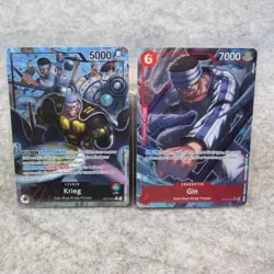 Lot (2) Alt Art Rare- Krieg Gin Adventures on Kami's Island One Piece - NM pulls - Image 1