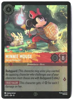 Disney Lorcana TCG Minnie Mouse - Daring Defender 35/P2 Promo Foil Promo - Image 1