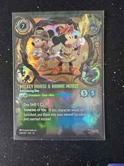 Disney Lorcana Mickey Mouse & Minnie Mouse Adventuring Duo Enchanted 238/207 - Image 1