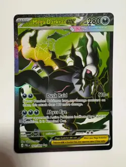 Mega Darkrai EX Ultra Rare 101/084 Pitch Black Card in hand !! Pokemon English - Image 1