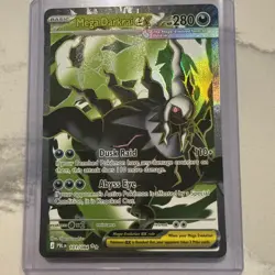 Mega Darkrai EX Ultra Rare 101/084 Pitch Black Card in hand !! Pokemon English - Image 1