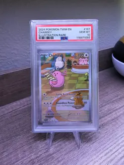 Pokemon TCG Chansey Illustration Twilight Masquerade Card 187/167 PSA 10 - Image 1