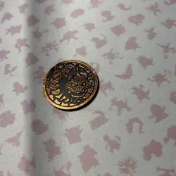 RARE Vintage Pokemon Pokemon card game Onix Bronze Plastic Coin Japanese - Image 2