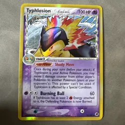 Pokemon TCG Typhlosion Card Delta Series EX Dragon Frontiers Holo Rare 12/101 - Image 1