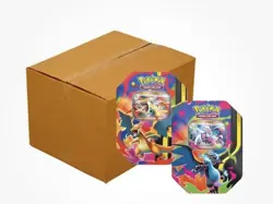 Pokemon TCG Mega Charizard ex Tins Case Of 6 Sealed - Image 1
