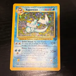 Wizards of the Coast Jungle Vaporeon 12/64 Holo Rare EN 1999 80 HP - Image 1
