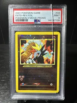 2001 Pokemon Entei 34/53 Wotc Promo Reverse Holo PSA 9 *read* - Image 1