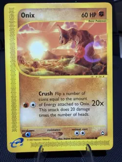 Onix 98/147 Aquapolis E Series Pokemon TCG LP - Image 1