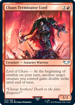 Chaos Terminator Lord Warhammer 40,000 MINT Uncommon CARD ABUGames - Image 1