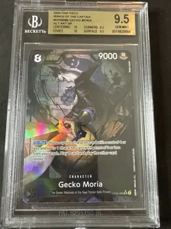 BGS 9.5 Gecko Moria OP06-086 SR Alt Art One Piece Wings Of The Captain - Image 1