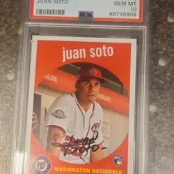 Topps 2018 Archives 1959 Design Juan Soto #73 Washington Nationals RC PSA 10 - Image 1