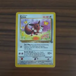 Pokemon TCG Eevee 51/64 Common Unlimited Jungle LP - Image 1