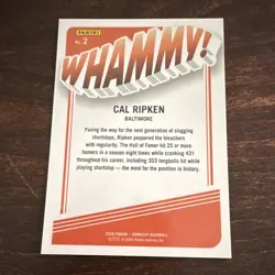 Panini 2026 Donruss Baseball Optic WHAMMY! Cal Ripken #2 Baltimore Orioles - Image 2
