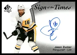 2021-22 SP Authentic Sign of the Times Jason Zucker Auto Pittsburgh Penguins - Image 1