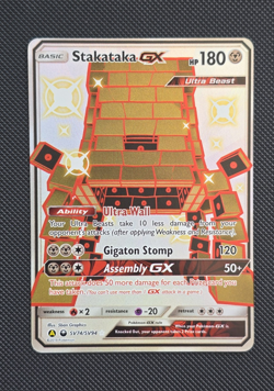 Pokemon TCG Stakataka GX SV74/SV94 Hidden Fates Shiny Vault Ultra Rare Mint - Image 1