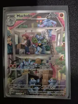 Pokemon TCG Machoke Scarlet & Violet-151 177/165 Holo Illustration Rare - Image 1