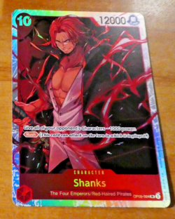 ONE PIECE ENGLISH CARD HOLO GAME CARTE Shanks OP09-004 EN JCC ** - Image 1