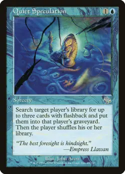 Quiet Speculation Judgment HEAVILY PLD Blue Uncommon MAGIC MTG CARD ABUGames - Image 1