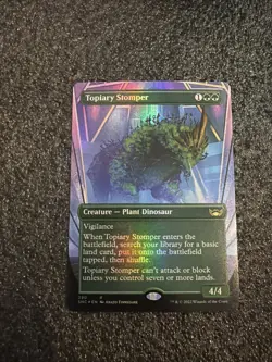 Topiary Stomper (Borderless) #290 (Foil) (NM) Streets New Capenna SNC Magic MTG - Image 1