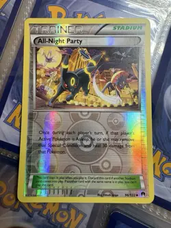 All-Night Party 96/122 XY Reverse Holo English Trainer Stadium - Image 2