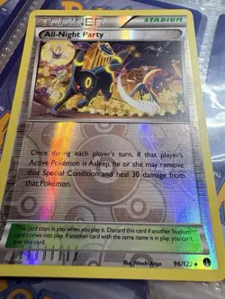 All-Night Party 96/122 XY Reverse Holo English Trainer Stadium - Image 3