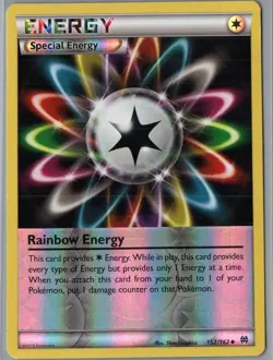 Rainbow Energy 152/162 Uncommon BREAKthrough Pokemon Reverse Holo Near Mint - Image 1