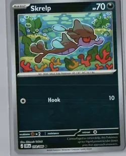 Skrelp 058/086 Common Chaos Rising Pokemon Reverse Holo Near Mint - Image 1