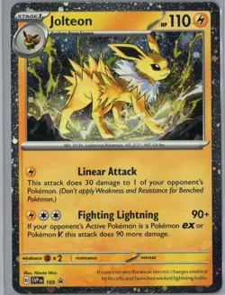 Jolteon (Cosmos Holo) 169 Rare Scarlet & Violet Promo Pokemon Near Mint - Image 1
