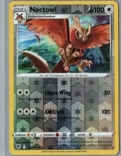 Noctowl 121/189 Uncommon Astral Radiance Pokemon Reverse Holo Near Mint - Image 1