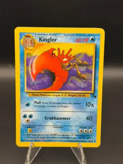 Kingler 38/62 Uncommon Fossil Pokemon Unlimited Moderately Played - Image 1