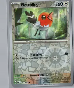 Fletchling 163/193 Common Paldea Evolved Pokemon Reverse Holo Near Mint - Image 1