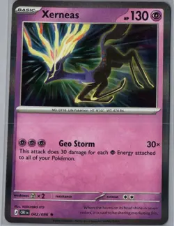 Xerneas 042/086 Rare Chaos Rising Pokemon Holo Near Mint - Image 1