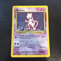 Pokemon Mewtwo TCG Base Set 2 Holo Rare Card 10/130 LP Condition - Image 1