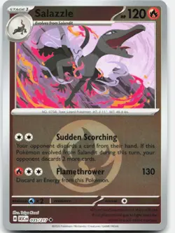 Salazzle (Energy Symbol Pattern) 035/217 Ascended Heroes Pokemon Reverse Holo NM - Image 1