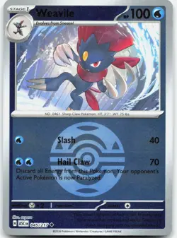 Weavile (Dusk Ball) 045/217 Uncommon Ascended Heroes Pokemon Reverse Holo NM - Image 1