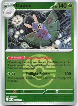 Dustox (Love Ball) 015/217 Uncommon Ascended Heroes Pokemon Reverse Holo NM - Image 1
