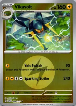Vikavolt (Energy Symbol Pattern) 066/217 Ascended Heroes Pokemon Reverse Holo NM - Image 1