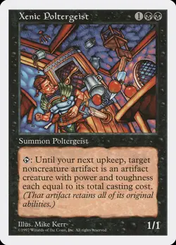 Xenic Poltergeist 5th Edition HEAVILY PLD Black Rare MAGIC MTG CARD ABUGames - Image 1