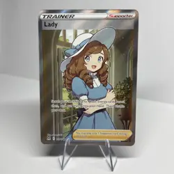 Pokemon Lady 193/196 SWSH Lost Origin Full Art Trainer Holo NM - Image 1