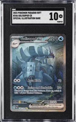 2023 POKEMON PAR EN-PARADOX RIFT #246 GOLISOPOD EX SGC 10 GM - Image 1