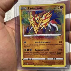 Pokemon Zamazenta Pokemon Vivid Voltage 102/185 Amazing Rare NM Near Mint Card - Image 1