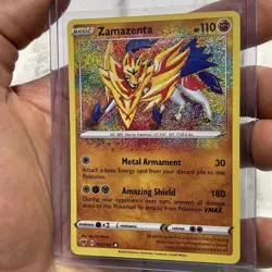 Pokemon Zamazenta Pokemon Vivid Voltage 102/185 Amazing Rare NM Near Mint Card - Image 2